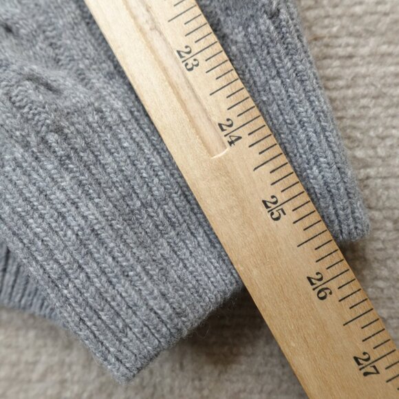 Lorenzo Magni Sweater XL Gray Shawl Cardigan Wool Nylon Made in Italy - Picture 10 of 10